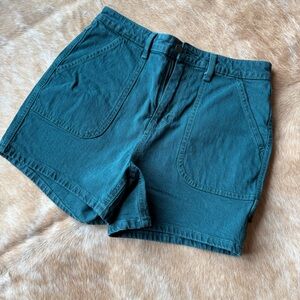 Dark Green Jean Short